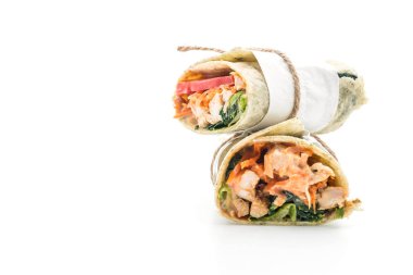 tavuk ve ıspanak salatası rulo sarma