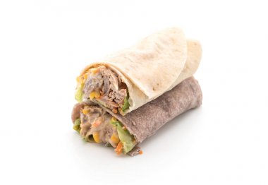 ton balıklı Mısır salata ile salata rulo sarma