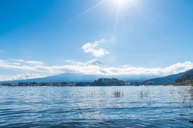 Dağ Fuji San Kawaguchiko Gölü.