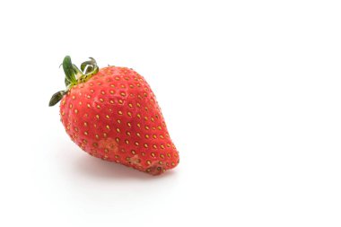 beyaz üzerine taze çilek