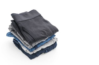 Beyaz arka plan üzerinde erkek iç giyim