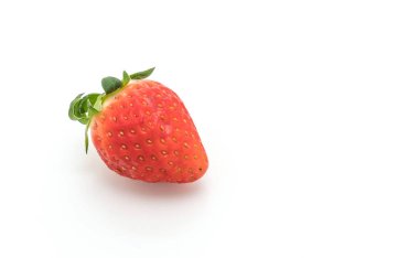 beyaz üzerine taze çilek