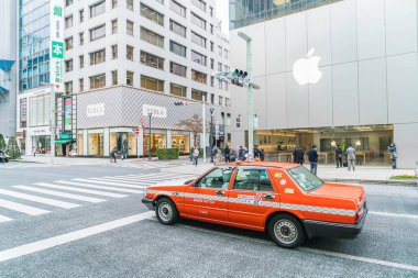 Tokyo, Japonya - 16 Kasım 2016: Tokyo Ginza Dis, Cityscape