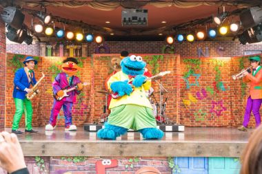 Osaka, Japonya - 21 Kasım 2016: temel tema park konumlar 