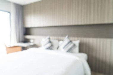 Arka plan için soyut bulanık yatak odası iç mimarisi 