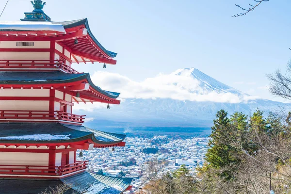 Mt. Fuji Chureito Pagoda Güz, Fujiyoshida ile.