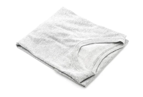 Shirt. folded t-shirt on white — Stock Photo, Image