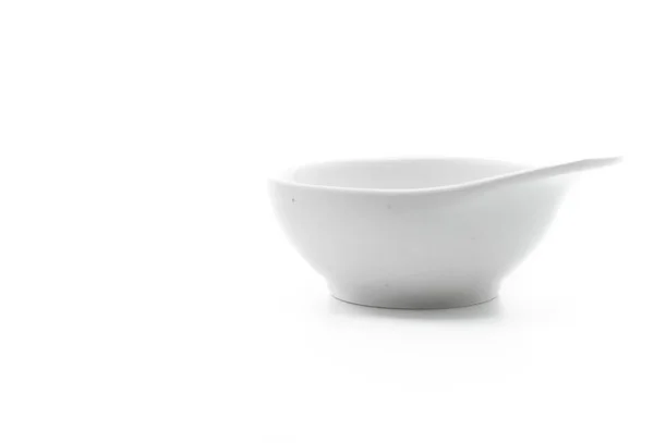Tigela de cerâmica branca — Fotografia de Stock