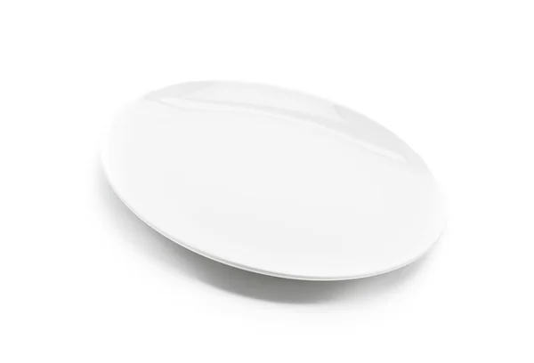 Placa branca no branco — Fotografia de Stock