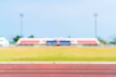 Mavi gökyüzü ile soyut Futbol Stadyumu