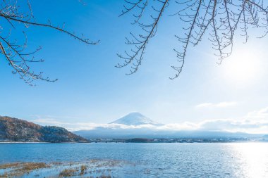 Dağ Fuji San Kawaguchiko Gölü.