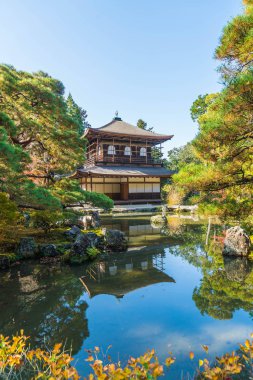 Gümüş Pavilion Ginkakuji Tapınağı'nda güzel mimari