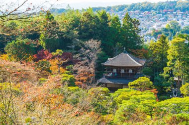 Gümüş Pavilion Ginkakuji Tapınağı'nda güzel mimari