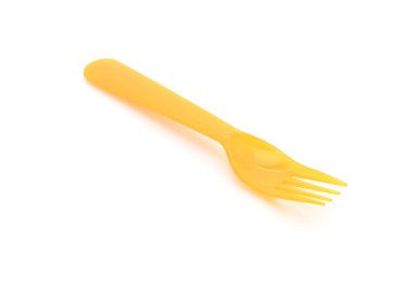Sarı plastik çatal