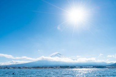 Dağ Fuji San Kawaguchiko Gölü.