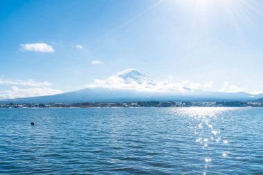 Dağ Fuji San Kawaguchiko Gölü.