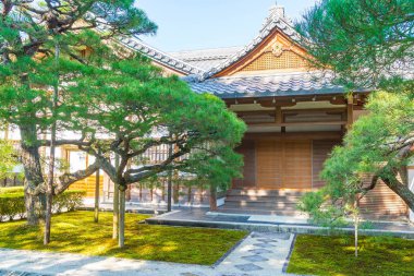 Gümüş Pavilion Ginkakuji Tapınağı'nda güzel mimari