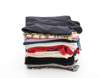 giyim üzerine beyaz yığınları 