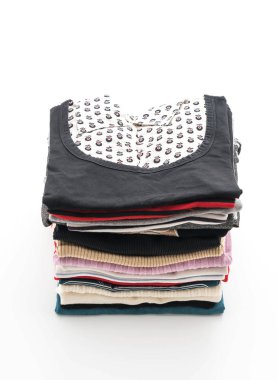 giyim üzerine beyaz yığınları 