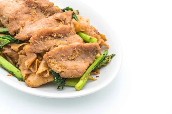 soya sosu ve domuz kızarmış noodle 