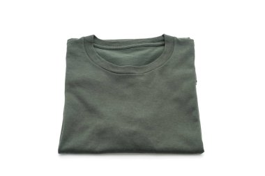 gömlek. beyaz üzerine katlanmış t-shirt 