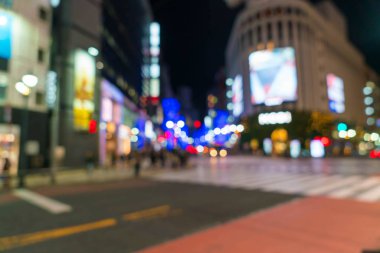 Yaya geçidi Shibuya kasaba, kalabalık insanlar bulanıklık