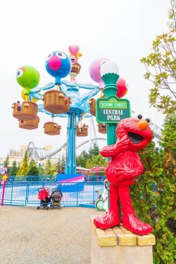 Osaka, Japonya - 21 Kasım 2016: temel tema park konumlar 