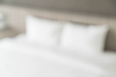 Arka plan için soyut bulanık yatak odası iç mimarisi 