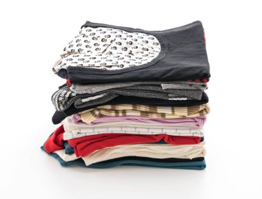 giyim üzerine beyaz yığınları 