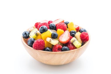 karışık taze meyve (çilek, ahududu, yaban mersini, kivi, mang