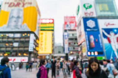 kalabalık insanlar Osaka street Market bulanıklık 