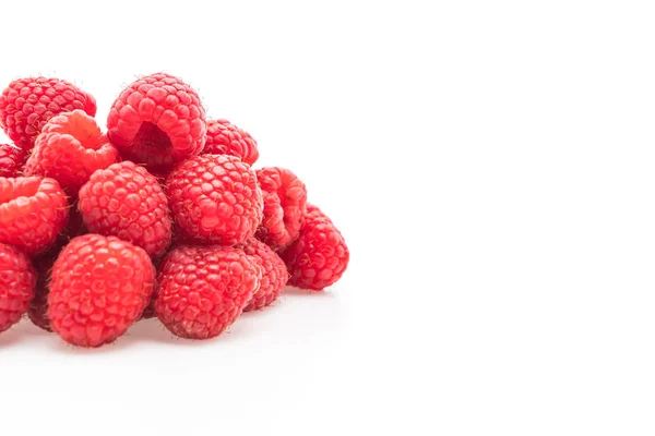 화이트에 신선한 rasberry — 스톡 사진