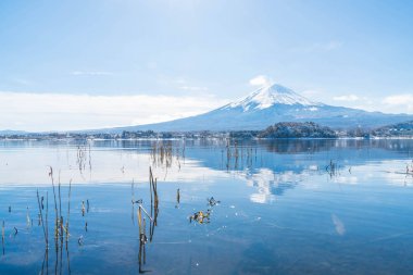 Dağ Fuji San Kawaguchiko Gölü.