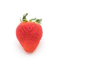 beyaz üzerine taze çilek