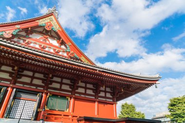 Güzel mimari Asakusa alanında çevresinde Sensoji Tapınağı'nda 