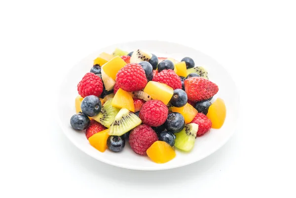 混合新鲜水果 （草莓、 覆盆子、 蓝莓、 猕猴桃、 莽 — 图库照片