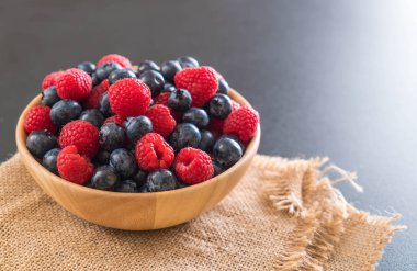 taze yaban mersini ve rasberry 