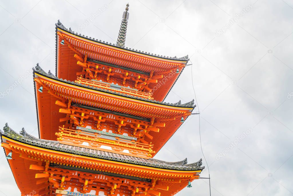 Beautiful Architecture in Kiyomizu-dera Temple Kyoto,.