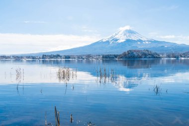Dağ Fuji San Kawaguchiko Gölü.