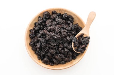 Beyaz üzerine siyah kuru üzüm