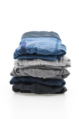 Beyaz arka plan üzerinde erkek iç giyim