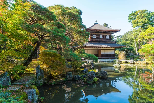 Gümüş Pavilion Ginkakuji Tapınağı'nda güzel mimari