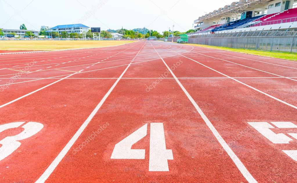 Numbers of track lanes 