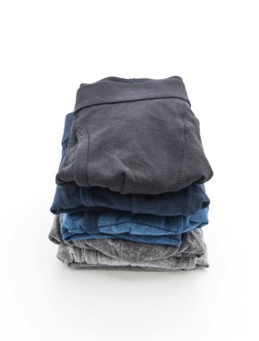 Beyaz arka plan üzerinde erkek iç giyim