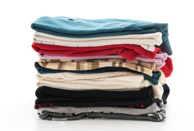 giyim üzerine beyaz yığınları 