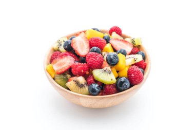 karışık taze meyve (çilek, ahududu, yaban mersini, kivi, mang
