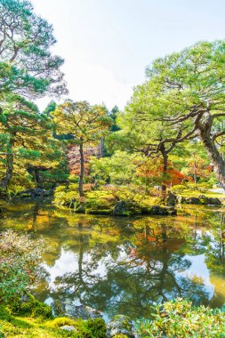 Gümüş Pavilion Ginkakuji Tapınağı'nda güzel mimari
