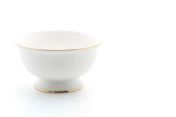 Empty bowl on white — Stock Photo, Image