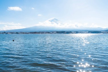 Dağ Fuji San Kawaguchiko Gölü.