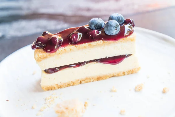 Blaubeerkäsekuchen — Stockfoto